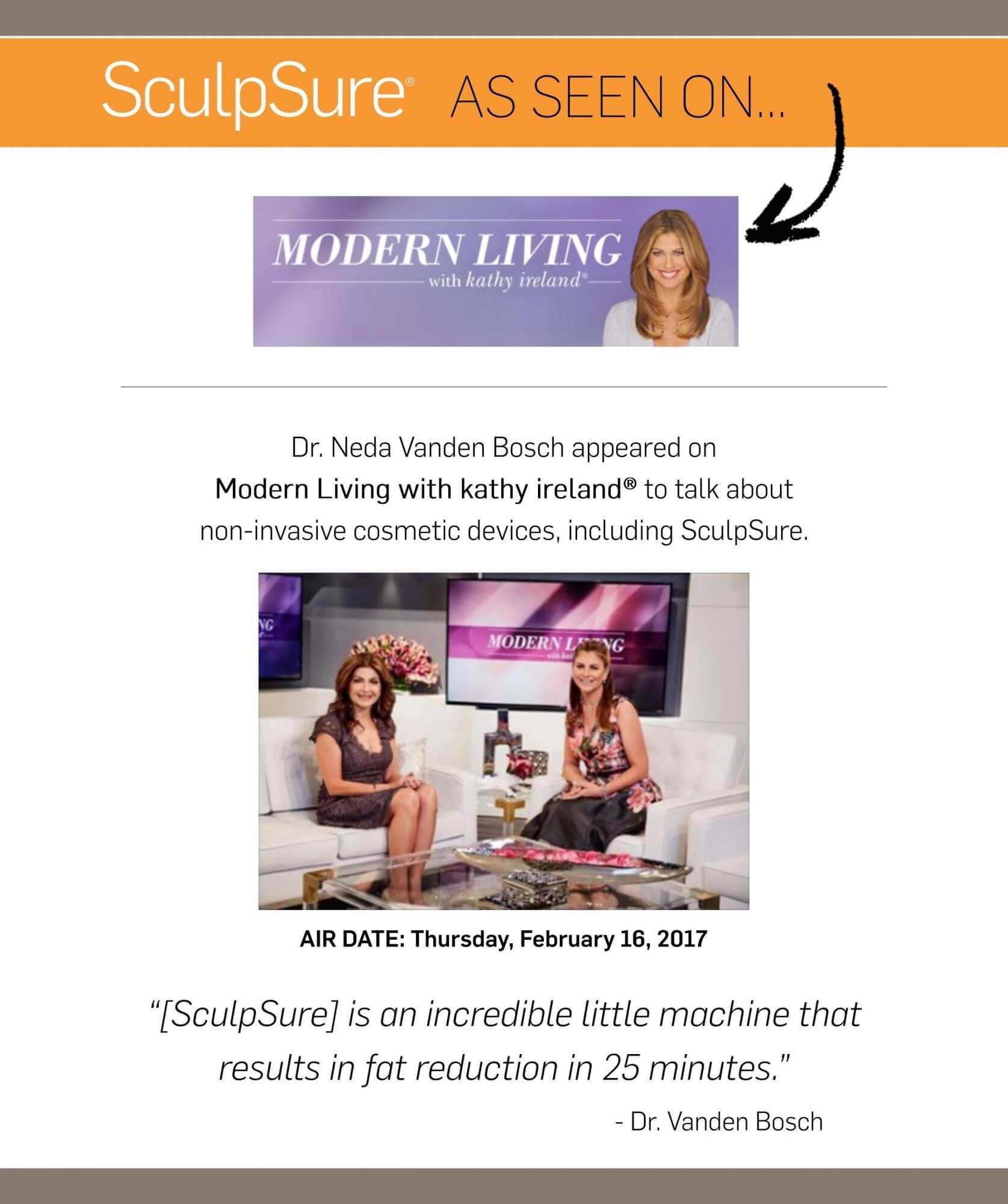 , SculpSure – As seen on Modern Living with Kathy Ireland