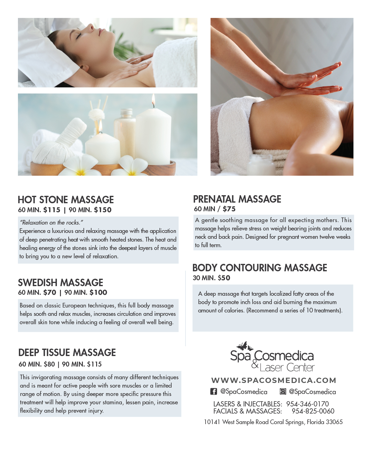 , Relaxing Spa Massage Specials!