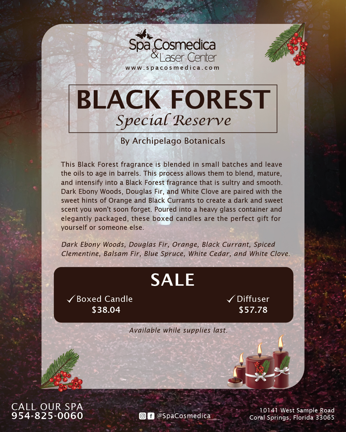 , Black Forest Candle Sale!
