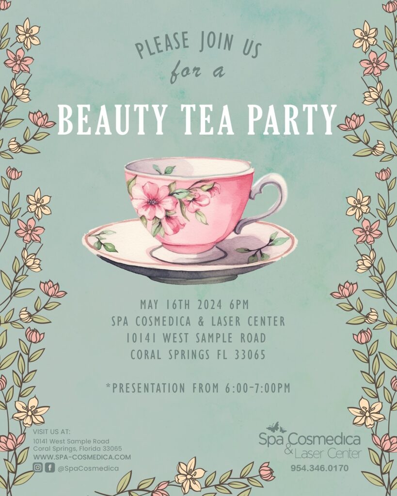 , Beauty Tea Party Event RSVP